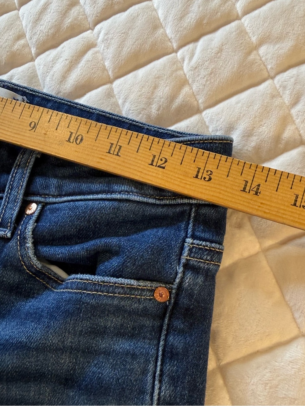 PAIGE Cindy High Rise Slim Straight Leg Jeans Raw Hem Blue Women’s Size 26 - Picture 8 of 11